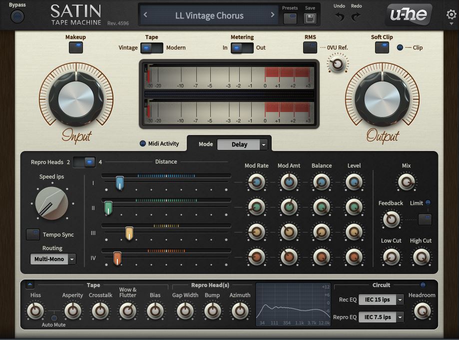 U-he Satin Tape Machine Plugin Presets